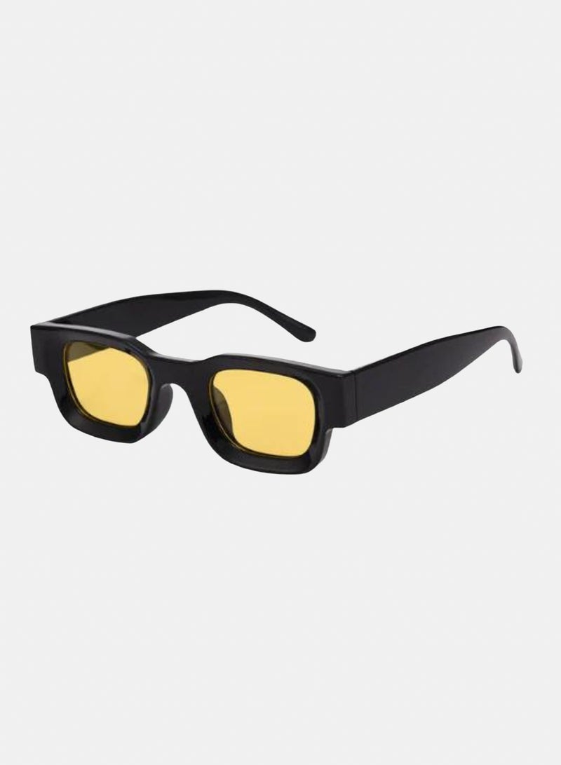 korico Dusk in Yellow Full Rim Rectangle Sunglasses - Image 1